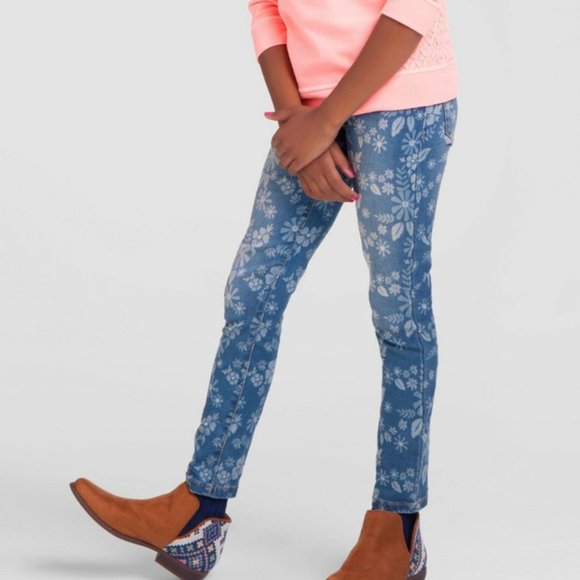 Floral Print Stretch Jeggings - Picture 2 of 3